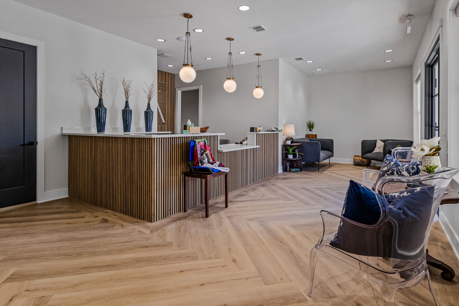 Finished commercial retail interior and tenant improvement project