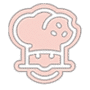 Crumbl-100x100 Chef character logo for Crumbl Cookies, representing the brand's playful and inviting approach to cookie baking.