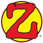 Zalats Pizza logo featuring a bold red "Z" on a yellow circular background, emphasizing the brand identity relevant to Kinetic Builders Corp's commitment to quality and reliability in commercial construction.
